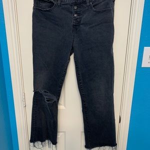 lucky brand mid rise black jeans